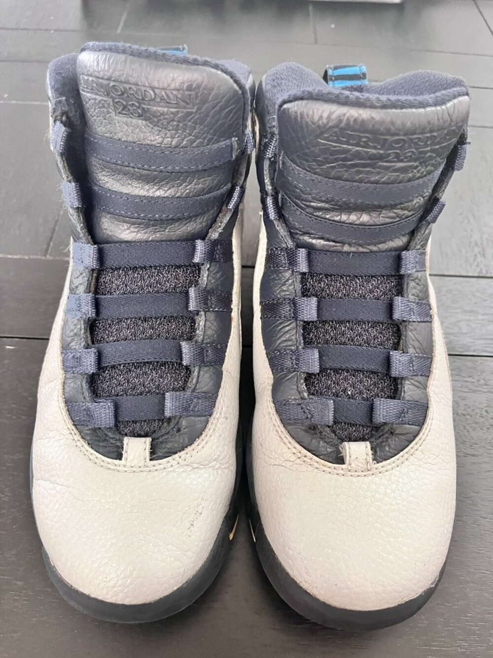 Nike Air Jordan 10 Retro BG “Rio” Size 5 Youth Gray Leather High‑Top Sneaker